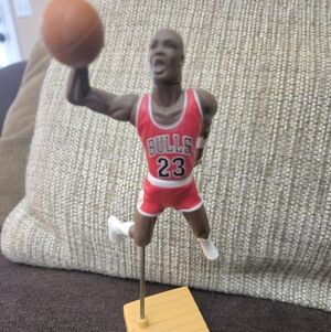 Basketball Player Figurine in Red Jersey